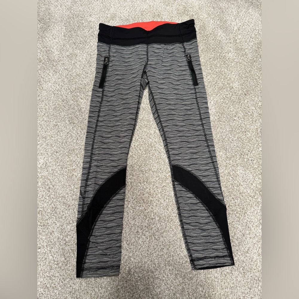 Lululemon Inspire tight II textured wave black/silverspoon